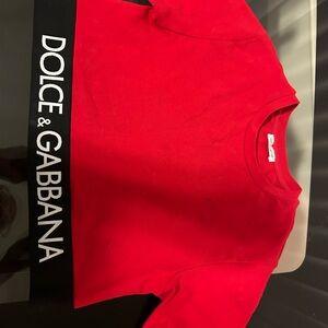 Dolce & Gabbana Red Kids Logo Sweatshirt